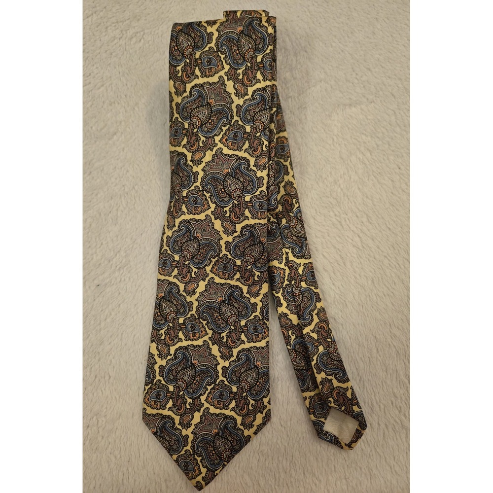 Vintage Etienne Aigner Men's 100% Silk Tie USA Multicolor Paisley Retro Business